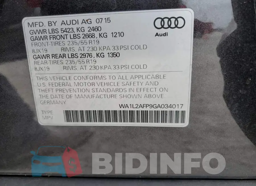 WA1L2AFP9GA034017 Photo# 13
