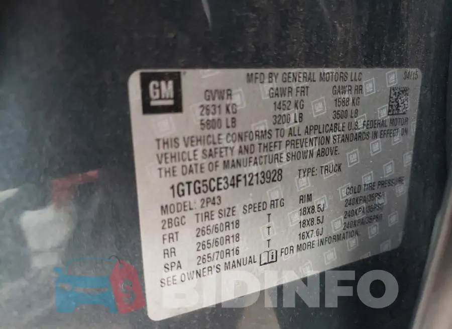 1GTG5CE34F1213928 Photo# 12