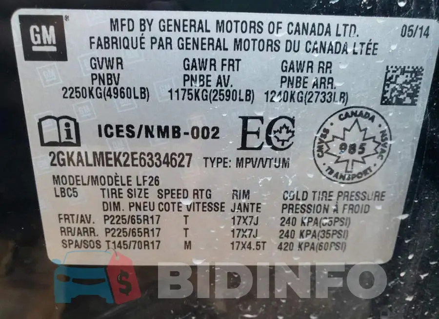2GKALMEK2E6334627 Photo# 13