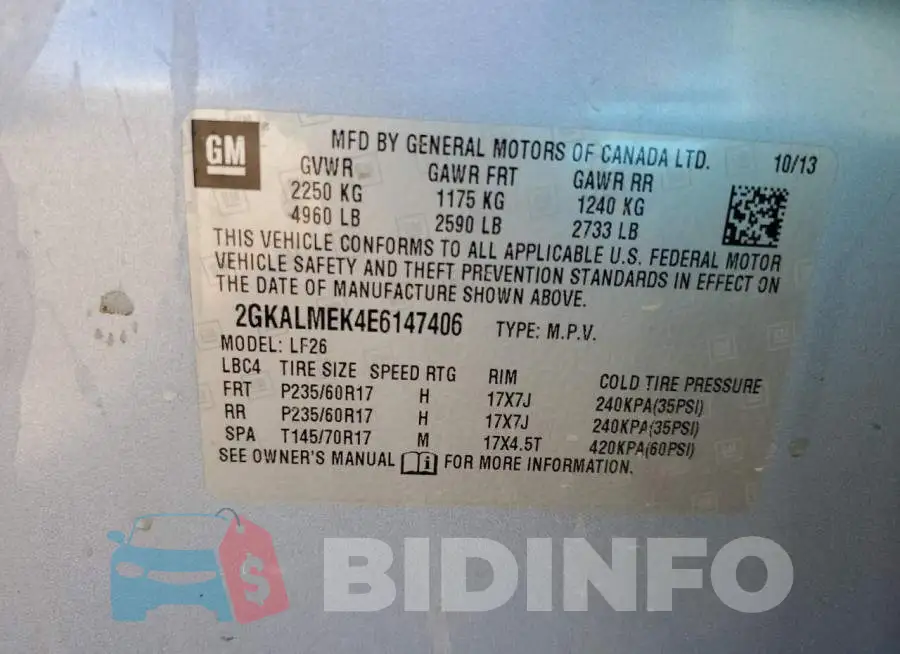 2GKALMEK4E6147406 Photo# 14