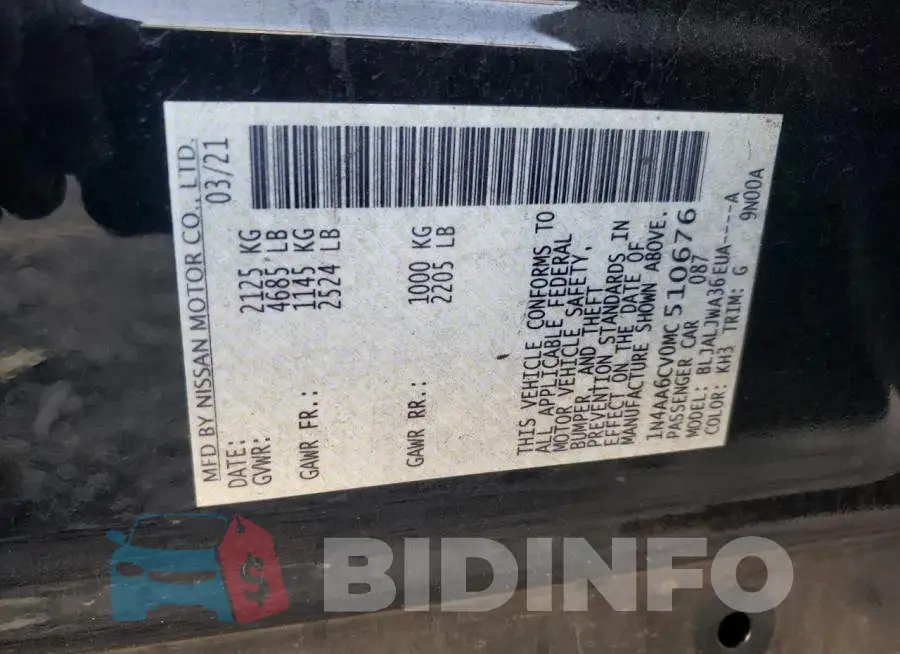 1N4AA6CV0MC510676 Photo# 13