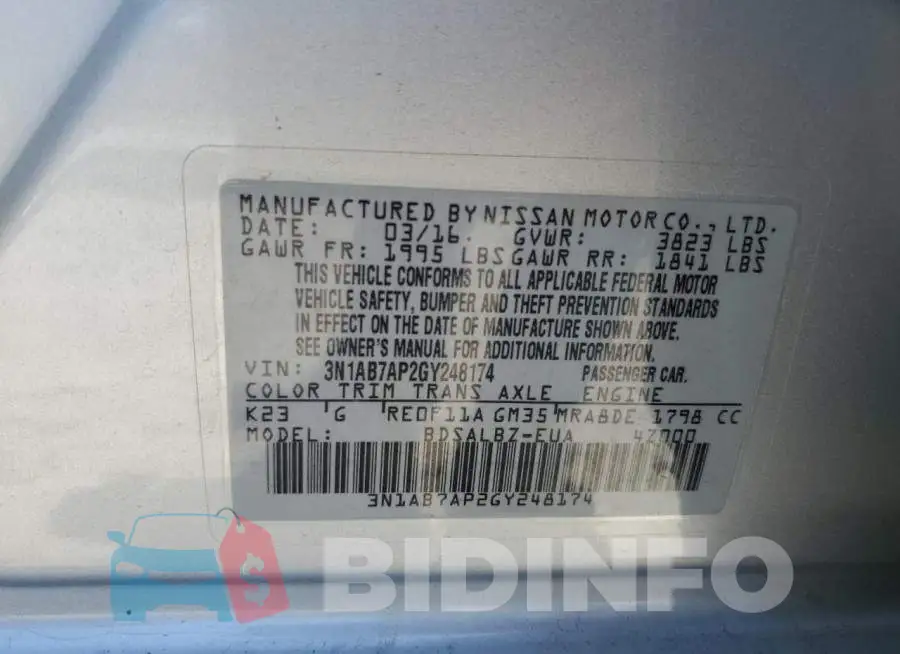 3N1AB7AP2GY248174 Photo# 12