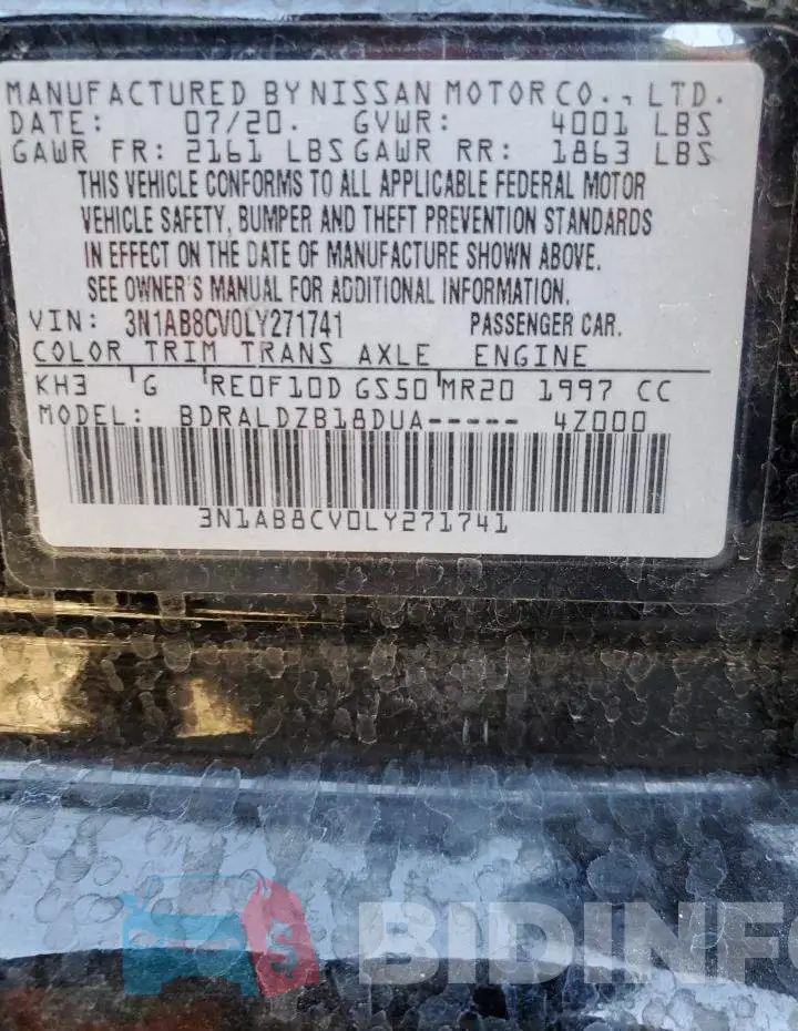 3N1AB8CV0LY271741 Photo# 12