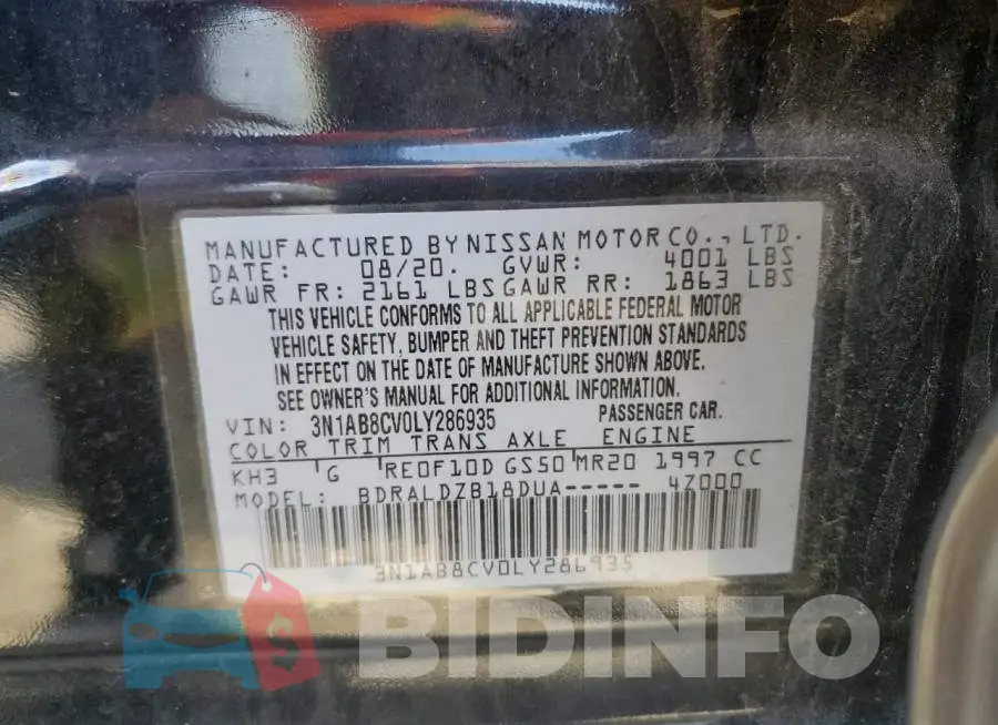 3N1AB8CV0LY286935 Photo# 12