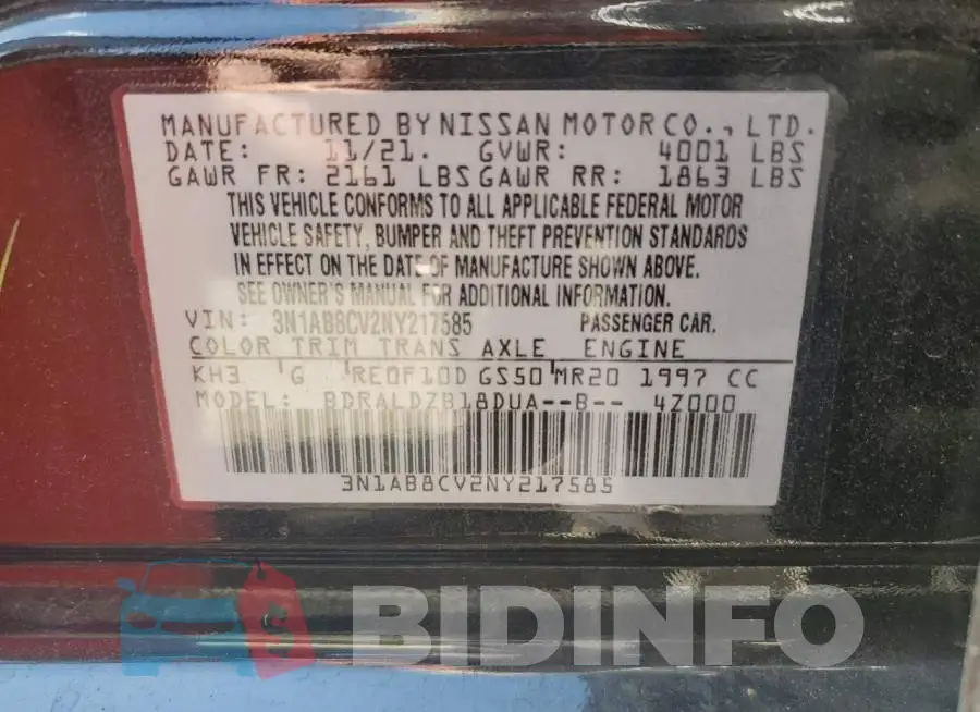 3N1AB8CV2NY217585 Photo# 12