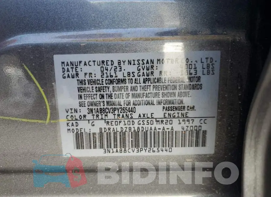 3N1AB8CV3PY265440 Photo# 13