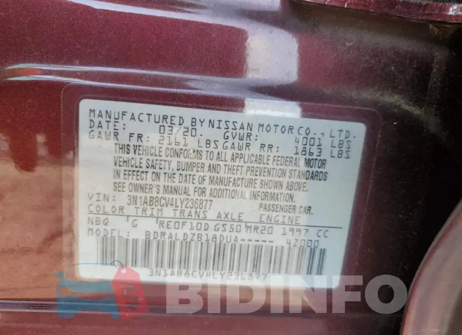 3N1AB8CV4LY236877 Photo# 12