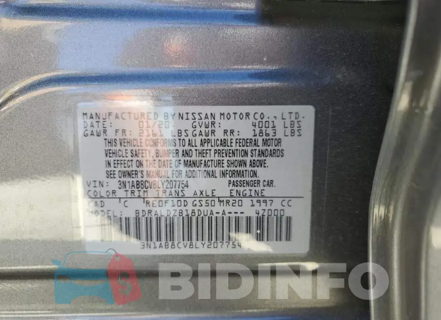 3N1AB8CV8LY207754 Photo# 13
