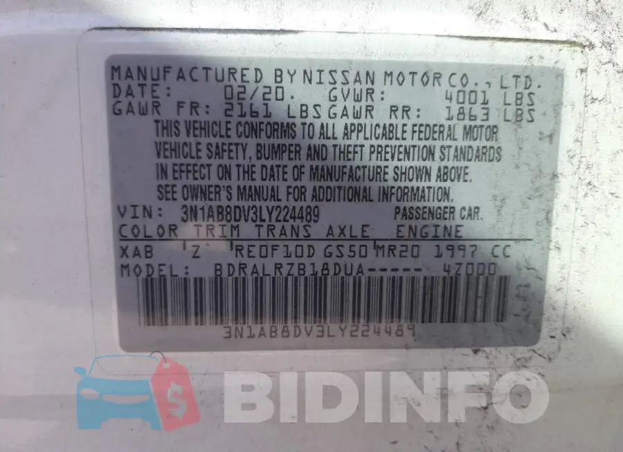 3N1AB8DV3LY224489 Photo# 12