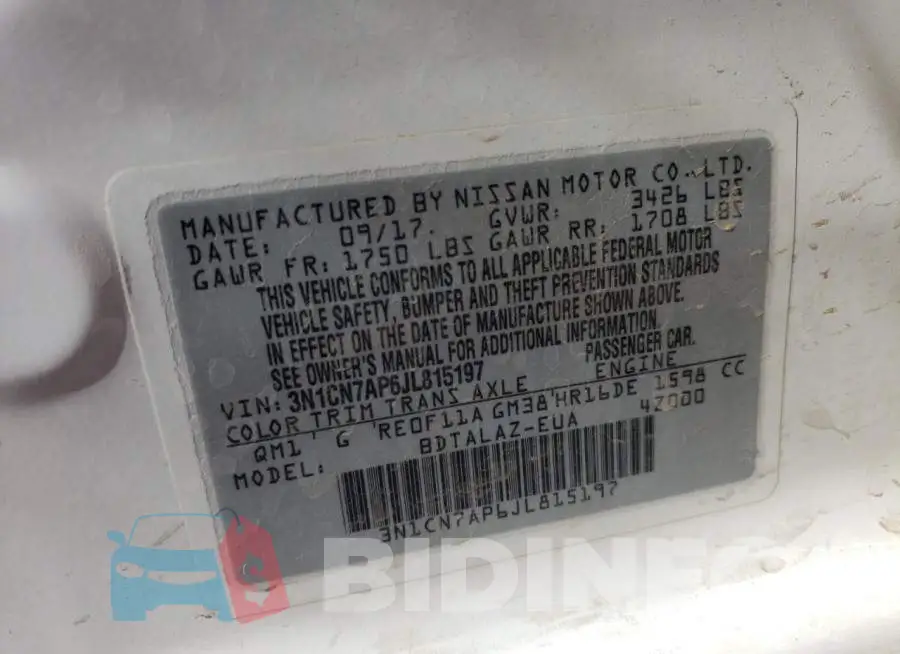 3N1CN7AP6JL815197 Photo# 12