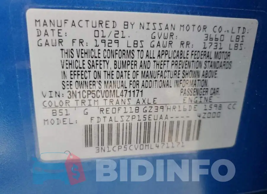 3N1CP5CV0ML471171 Photo# 12