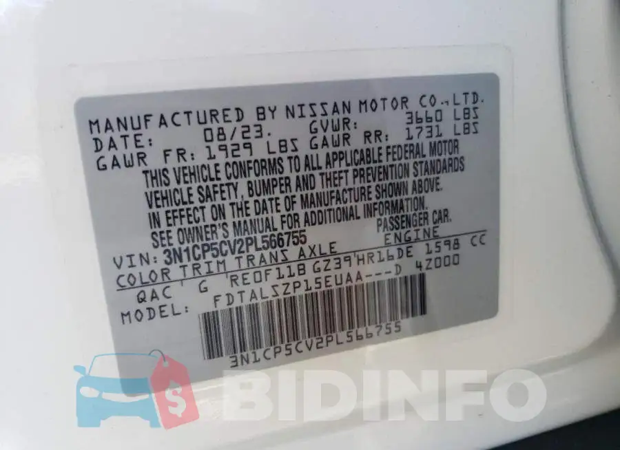 3N1CP5CV2PL566755 Photo# 13