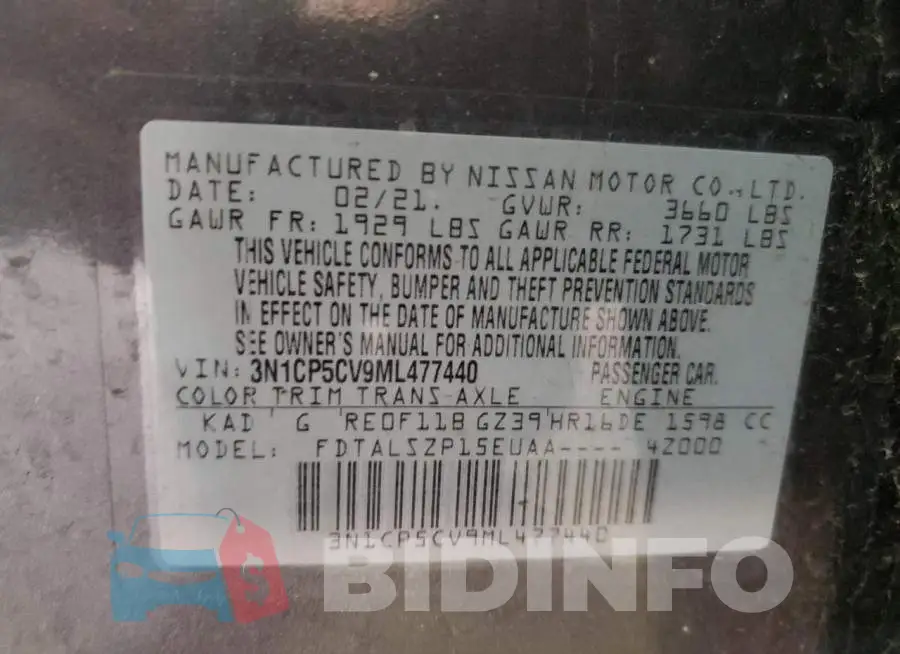 3N1CP5CV9ML477440 Photo# 13