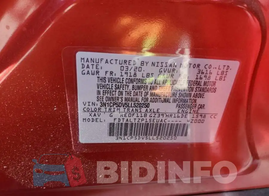 3N1CP5DV5LL520250 Photo# 12
