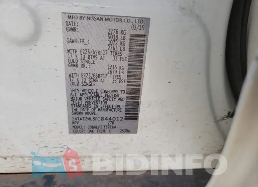5N1AT2ML8FC844012 Photo# 12