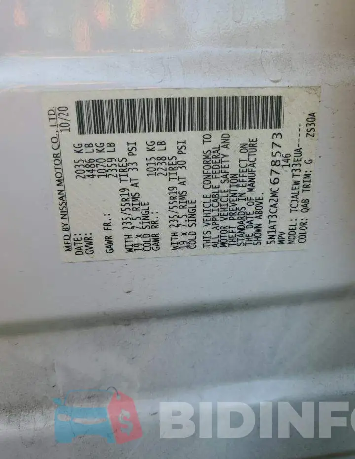 5N1AT3CA2MC678573 Photo# 13