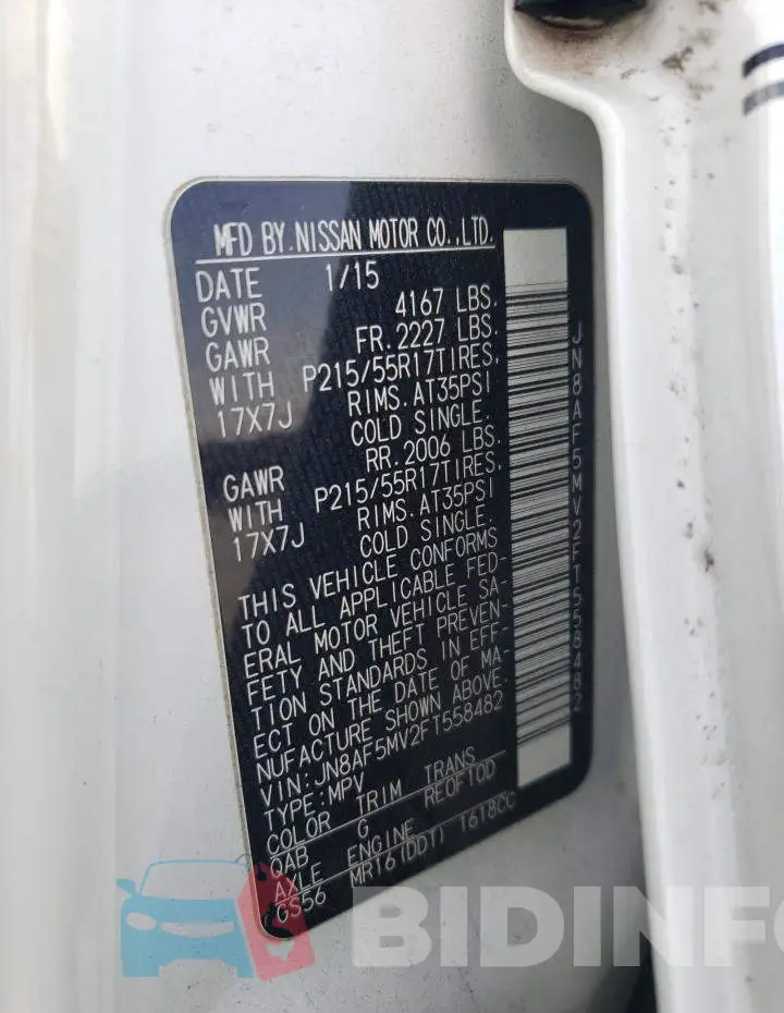 JN8AF5MV2FT558482 Photo# 12