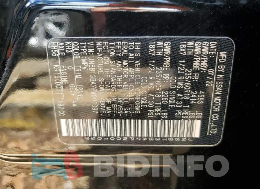 JN8BT3BA7PW001097 Photo# 13