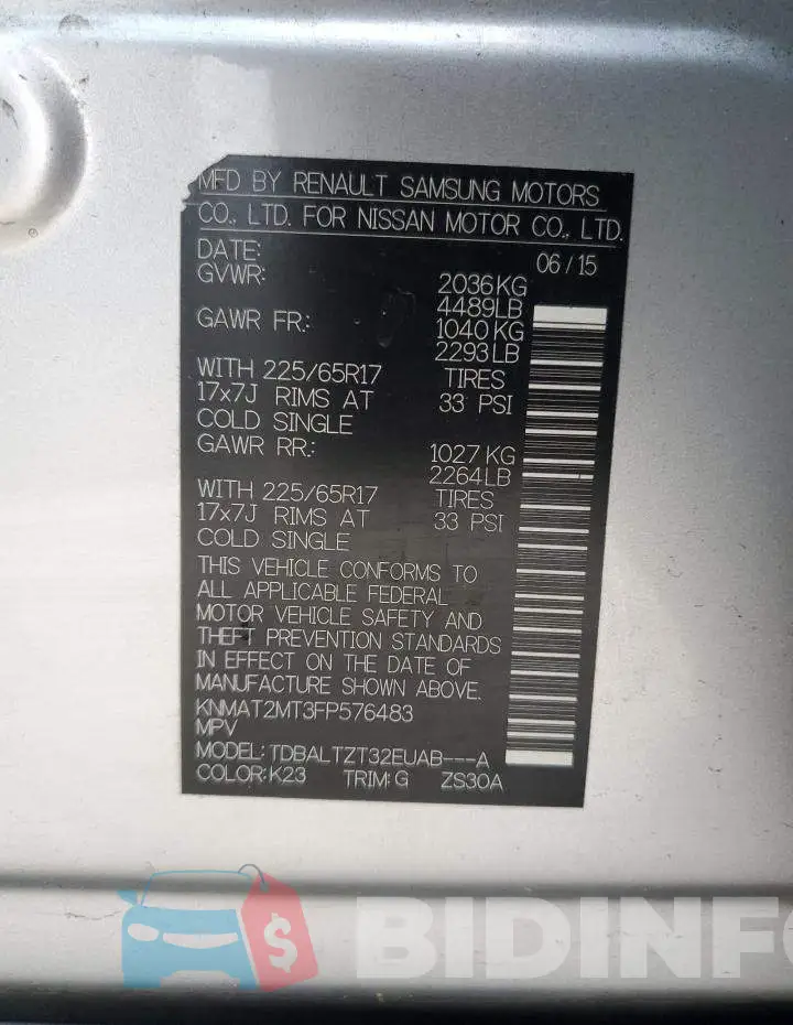 KNMAT2MT3FP576483 Photo# 13