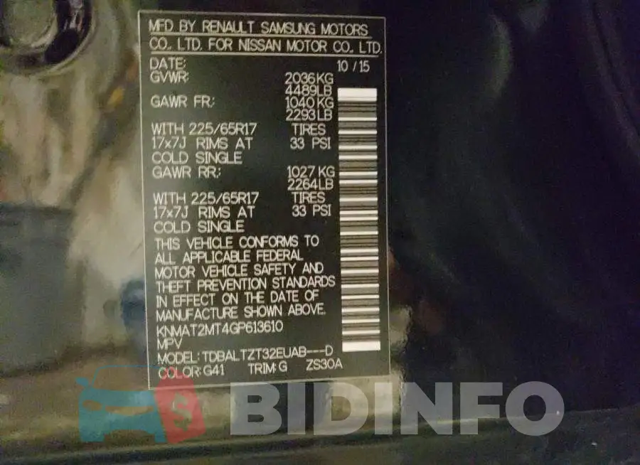 KNMAT2MT4GP613610 Photo# 14