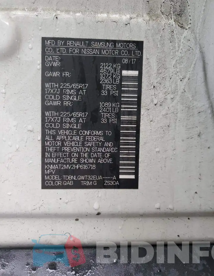 KNMAT2MV2HP616718 Photo# 12