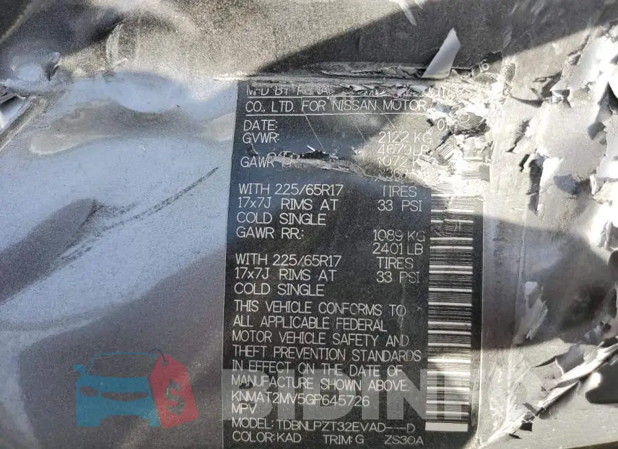 KNMAT2MV5GP645726 Photo# 12