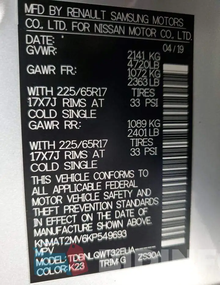 KNMAT2MV6KP549693 Photo# 12