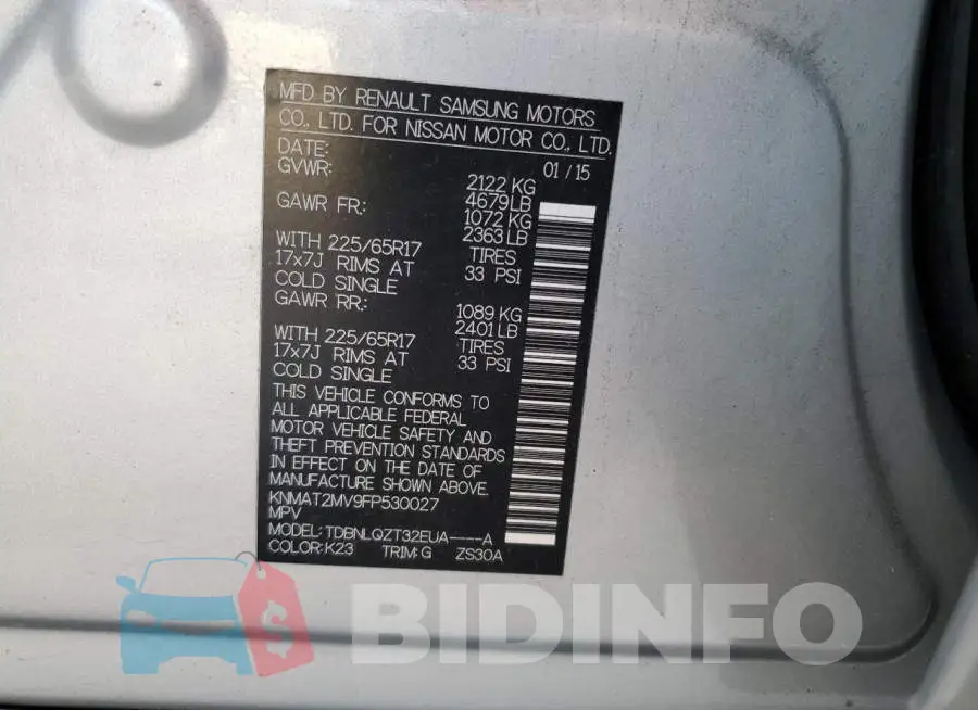 KNMAT2MV9FP530027 Photo# 12