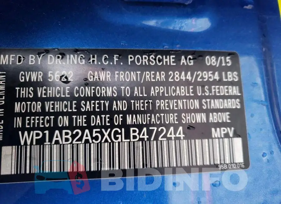 WP1AB2A5XGLB47244 Photo# 13