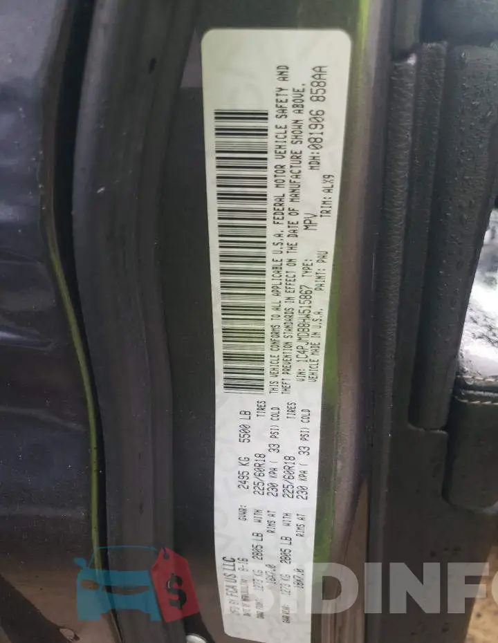 1C4PJMDB8HW515867 Photo# 13