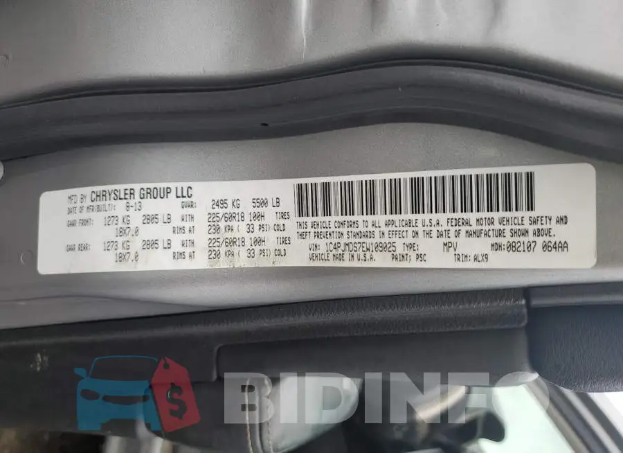 1C4PJMDS7EW109025 Photo# 13