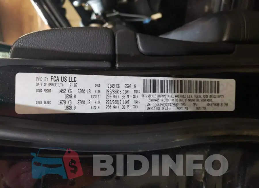 1C4RJFAG6GC478502 Photo# 13