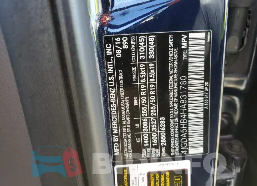 4JGDA5HB4HA831780 Photo# 13