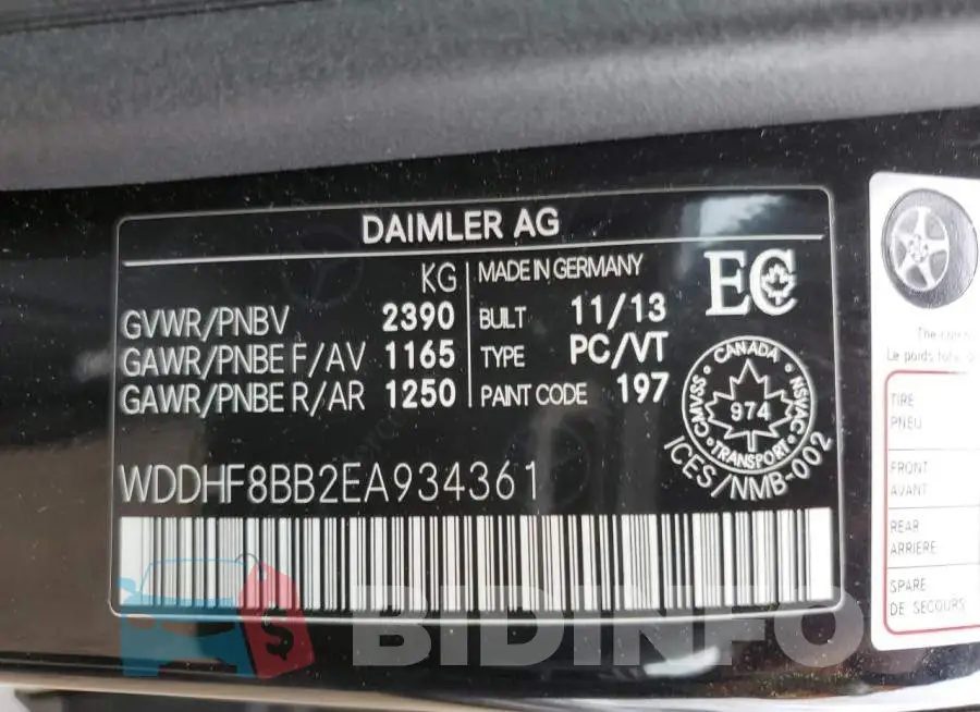 WDDHF8BB2EA934361 Photo# 12