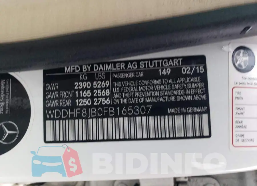 WDDHF8JB0FB165307 Photo# 12