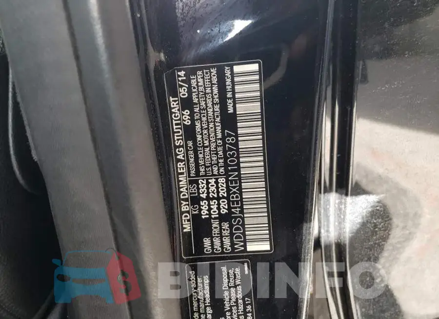 WDDSJ4EBXEN103787 Photo# 12