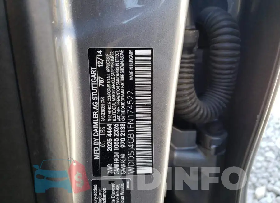 WDDSJ4GB1FN174522 Photo# 12