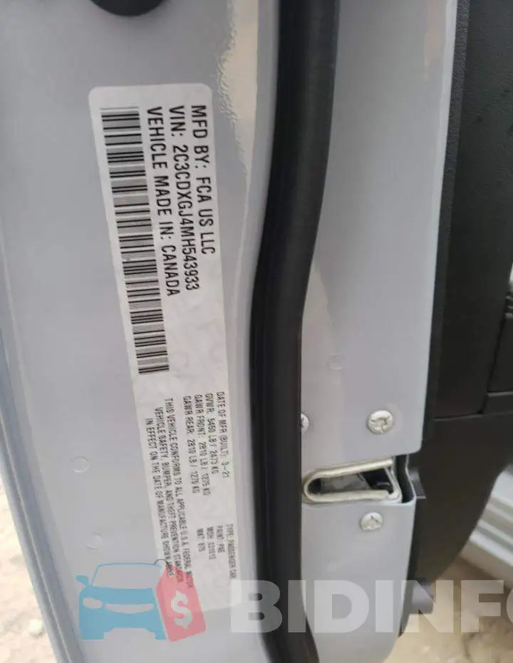 2C3CDXGJ4MH543933 Photo# 13