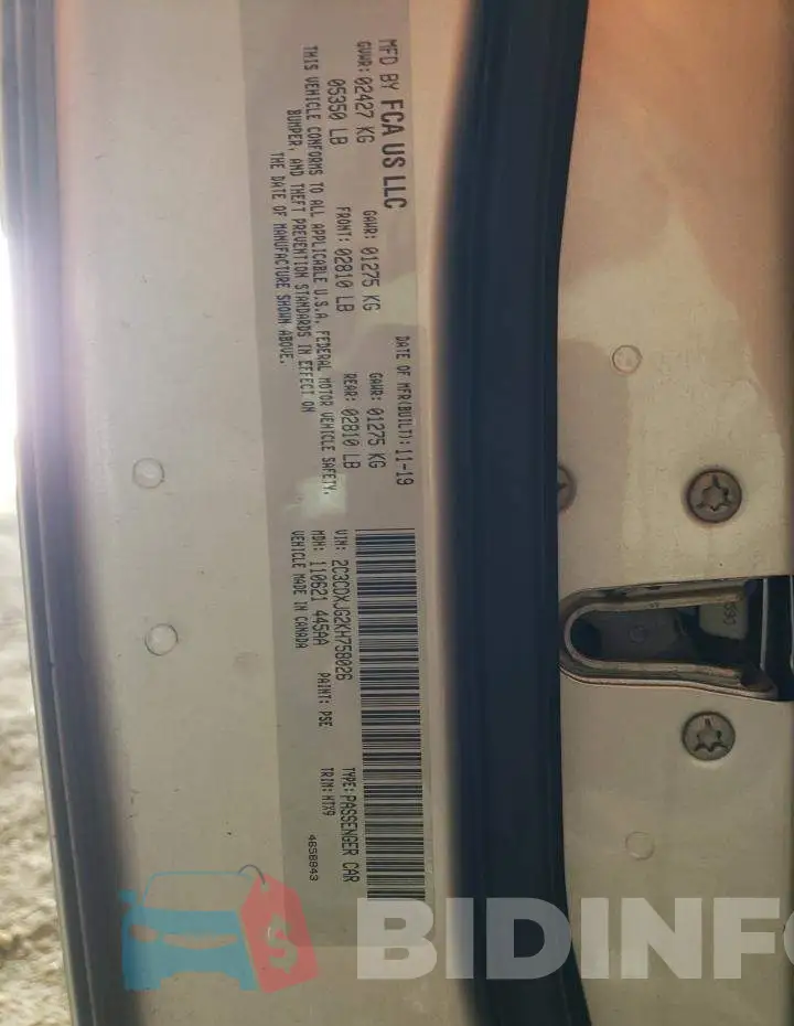 2C3CDXJG2KH758026 Photo# 13