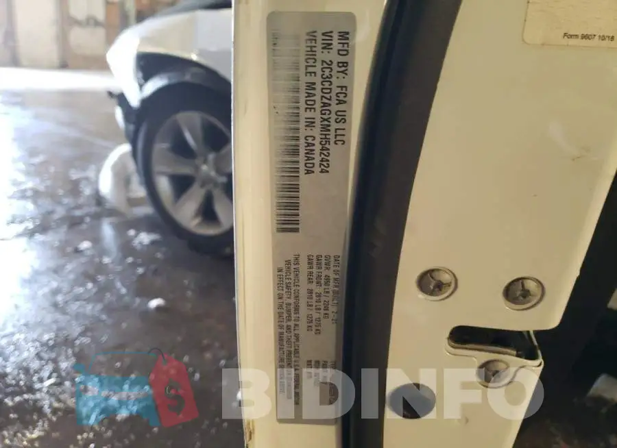 2C3CDZAGXMH542424 Photo# 13