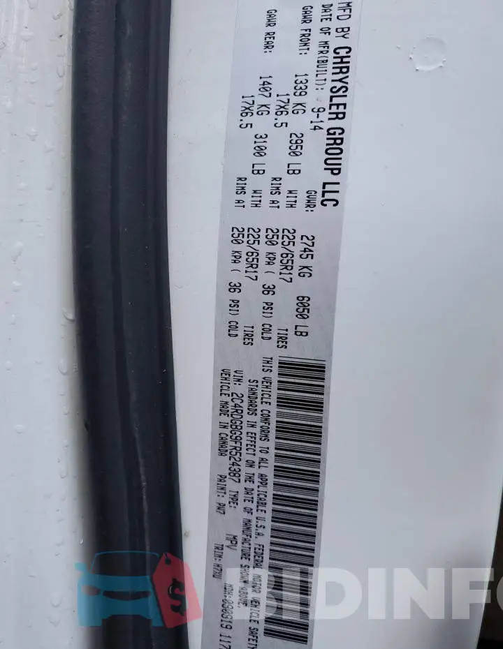 2C4RDGBG9FR524387 Photo# 13