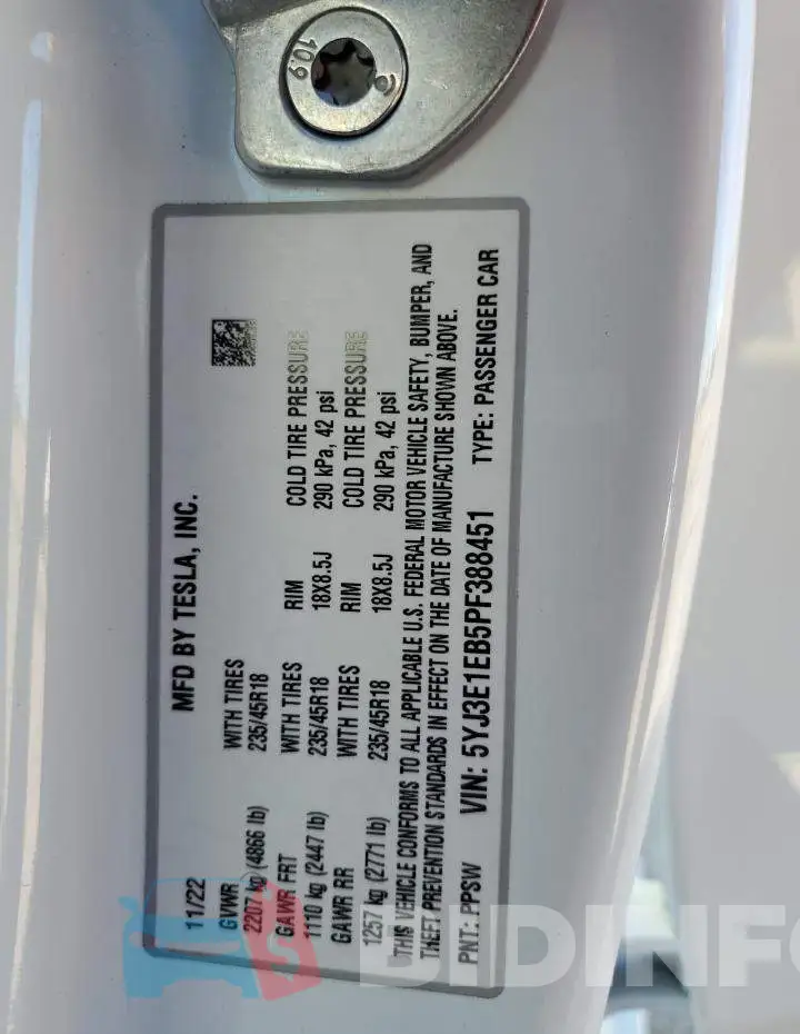 5YJ3E1EB5PF388451 Photo# 12