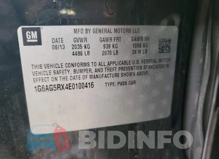 1G6AG5RX4E0100416 Photo# 12