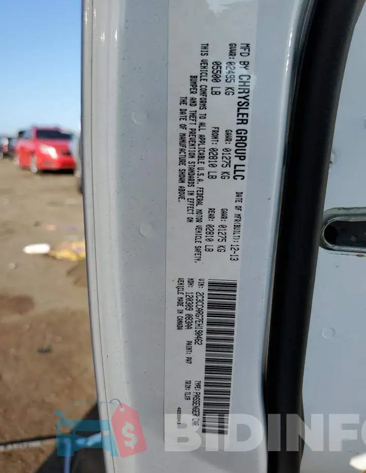 2C3CCARG7EH190462 Photo# 12
