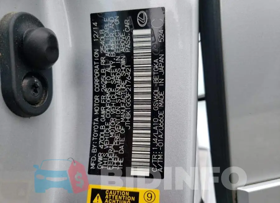 JTHBK1GG3F2176421 Photo# 12