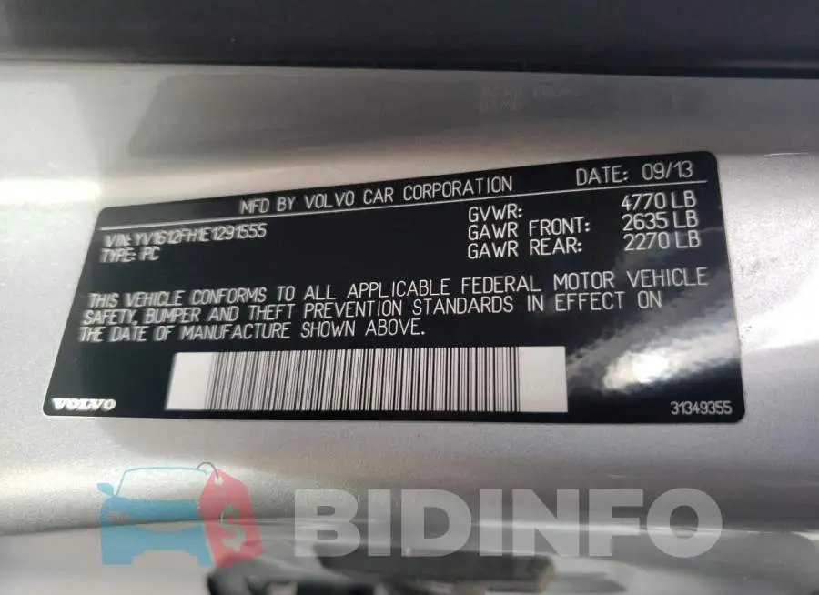 YV1612FH1E1291555 Photo# 12
