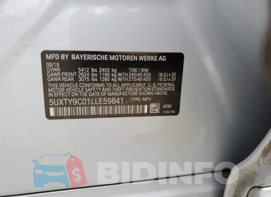 5UXTY9C01LLE59841 Photo# 13