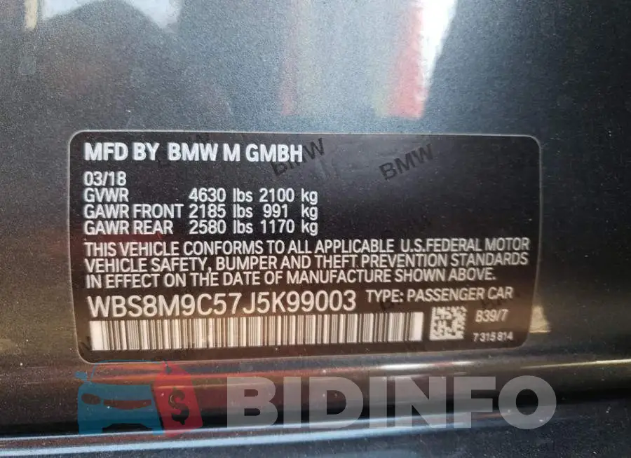 WBS8M9C57J5K99003 Photo# 13