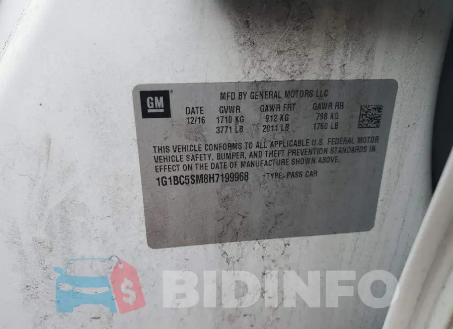 1G1BC5SM8H7199968 Photo# 13