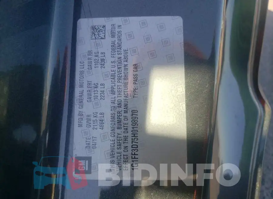 1G1FF3D75H0198970 Photo# 12